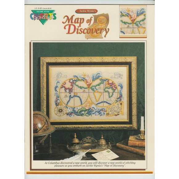 Color Charts Map of Discovery Cross Stitch Pattern Booklet Jackie Wynia 11102 - Picture 1 of 2